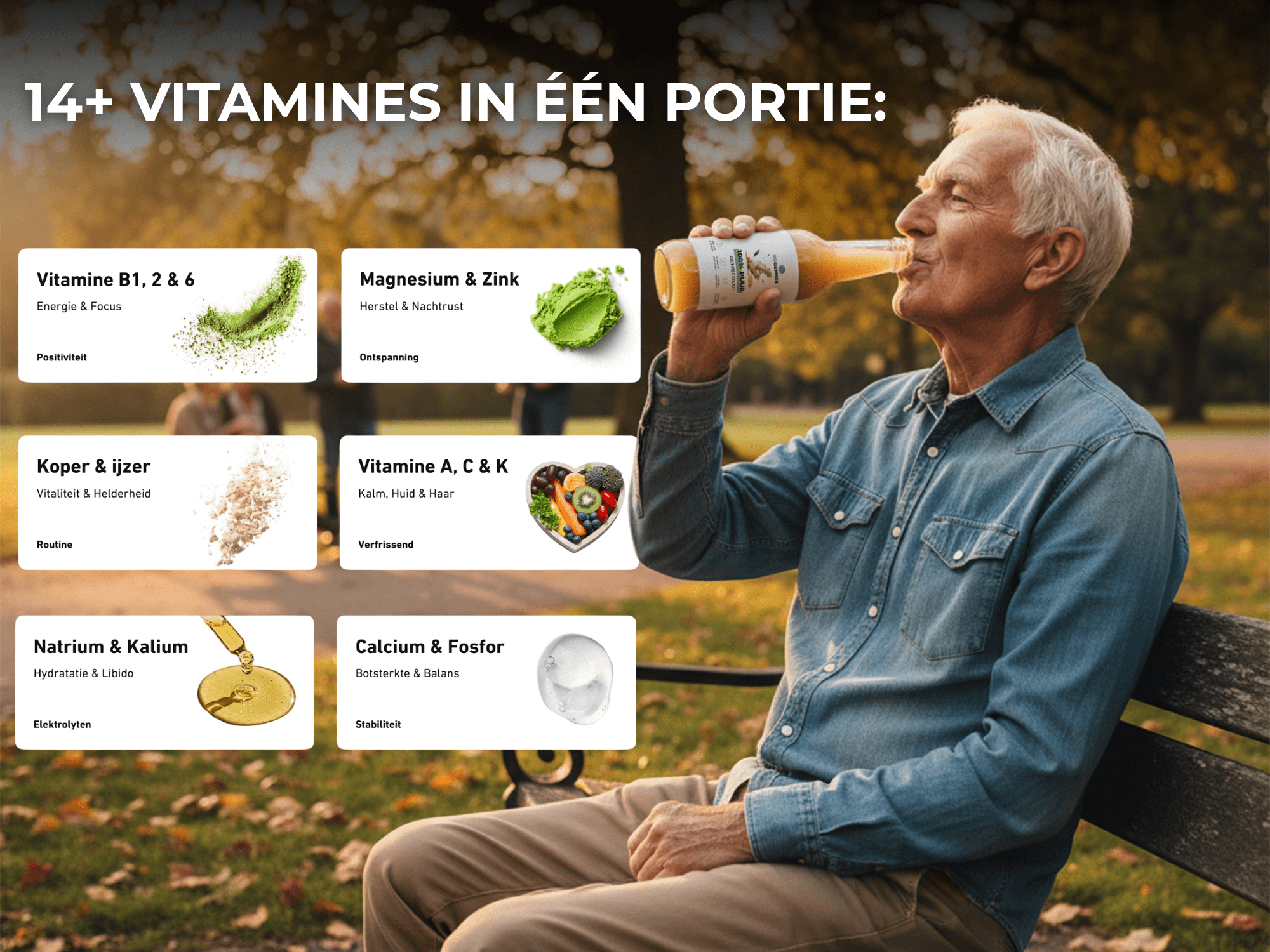 100% PUUR GEMBERSAP - VOOR MANNEN