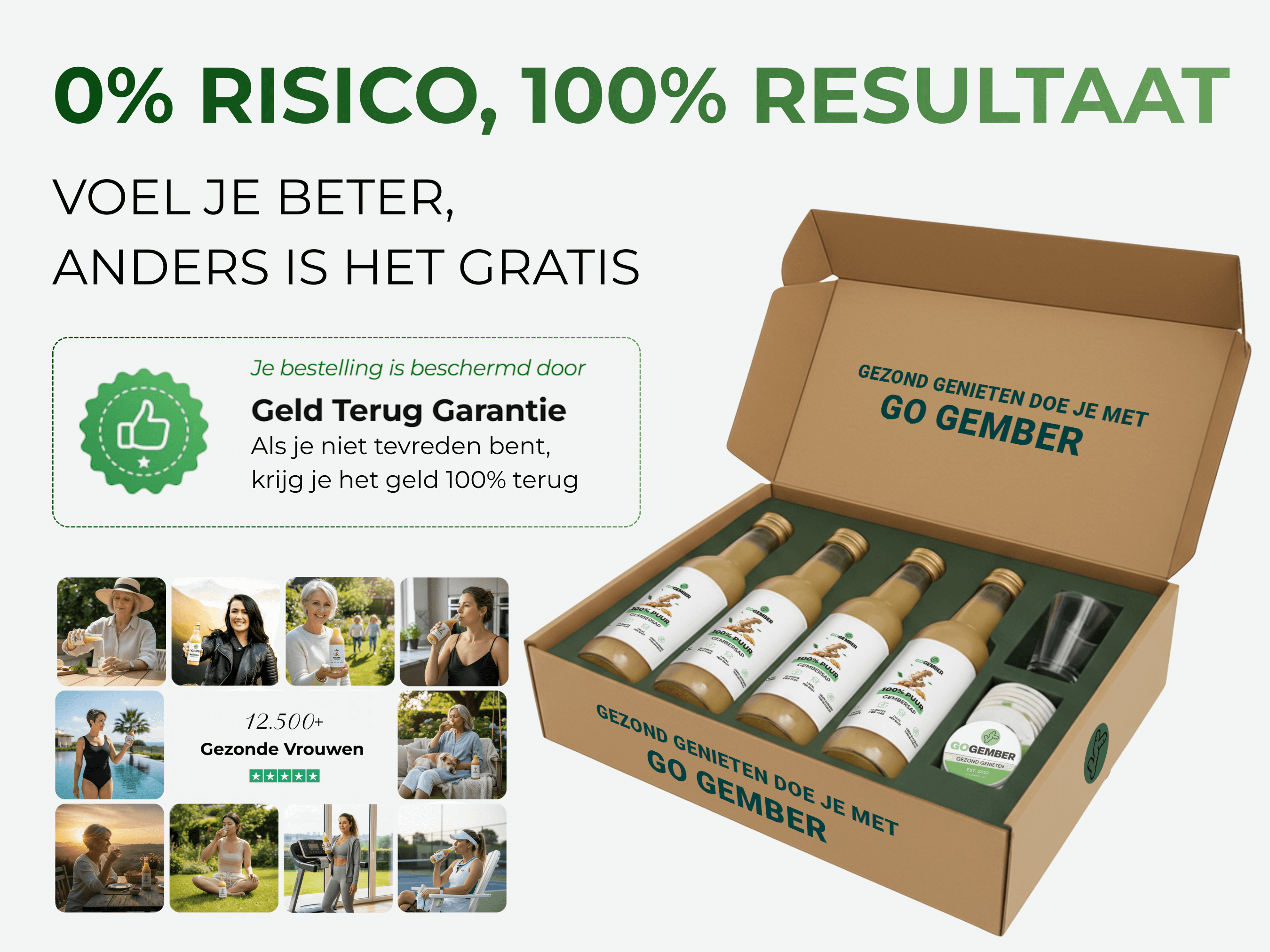 100% PUUR GEMBERSAP - VOOR VROUWEN