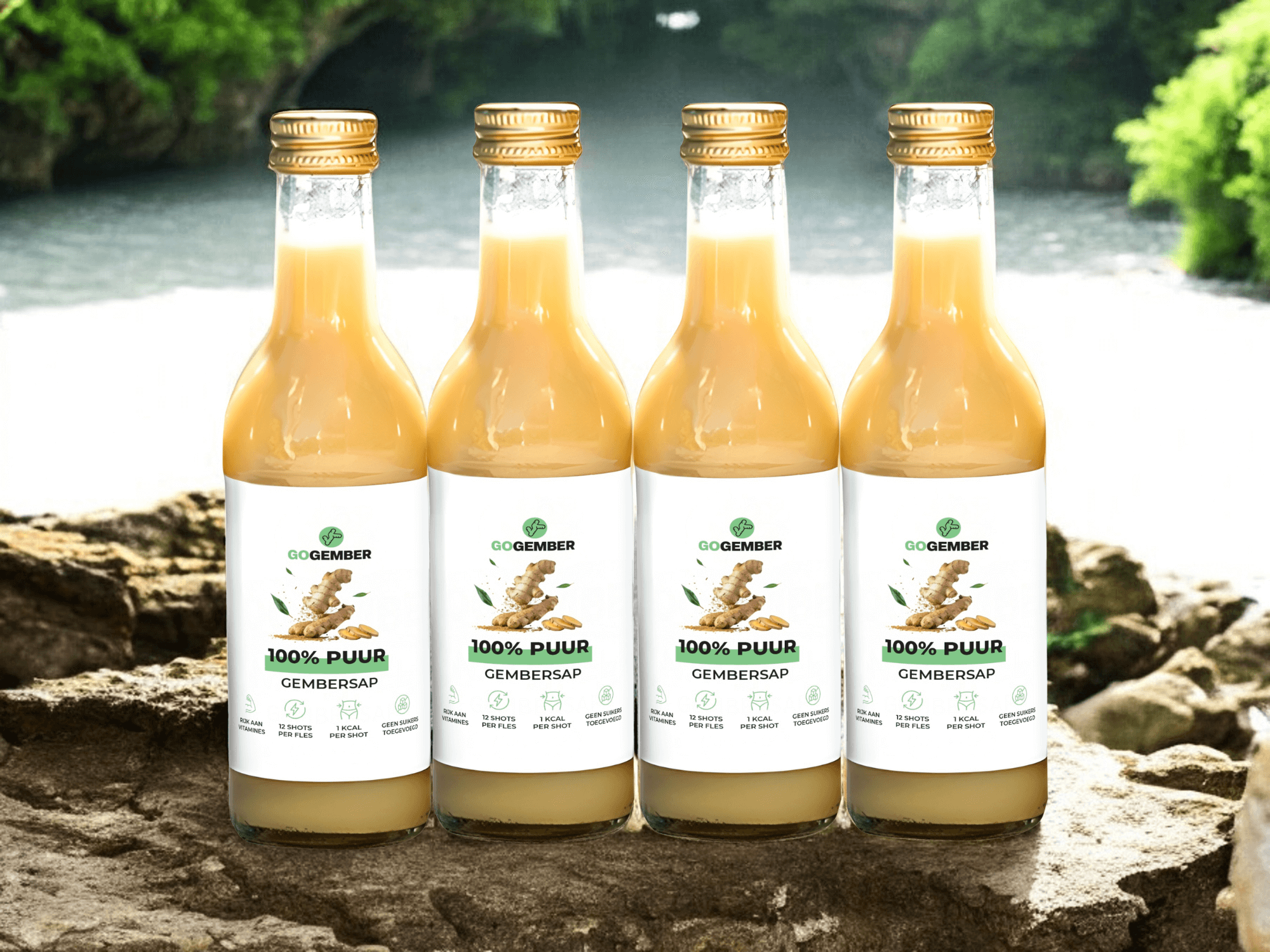 4x GEMBERSAP - 100% PUUR