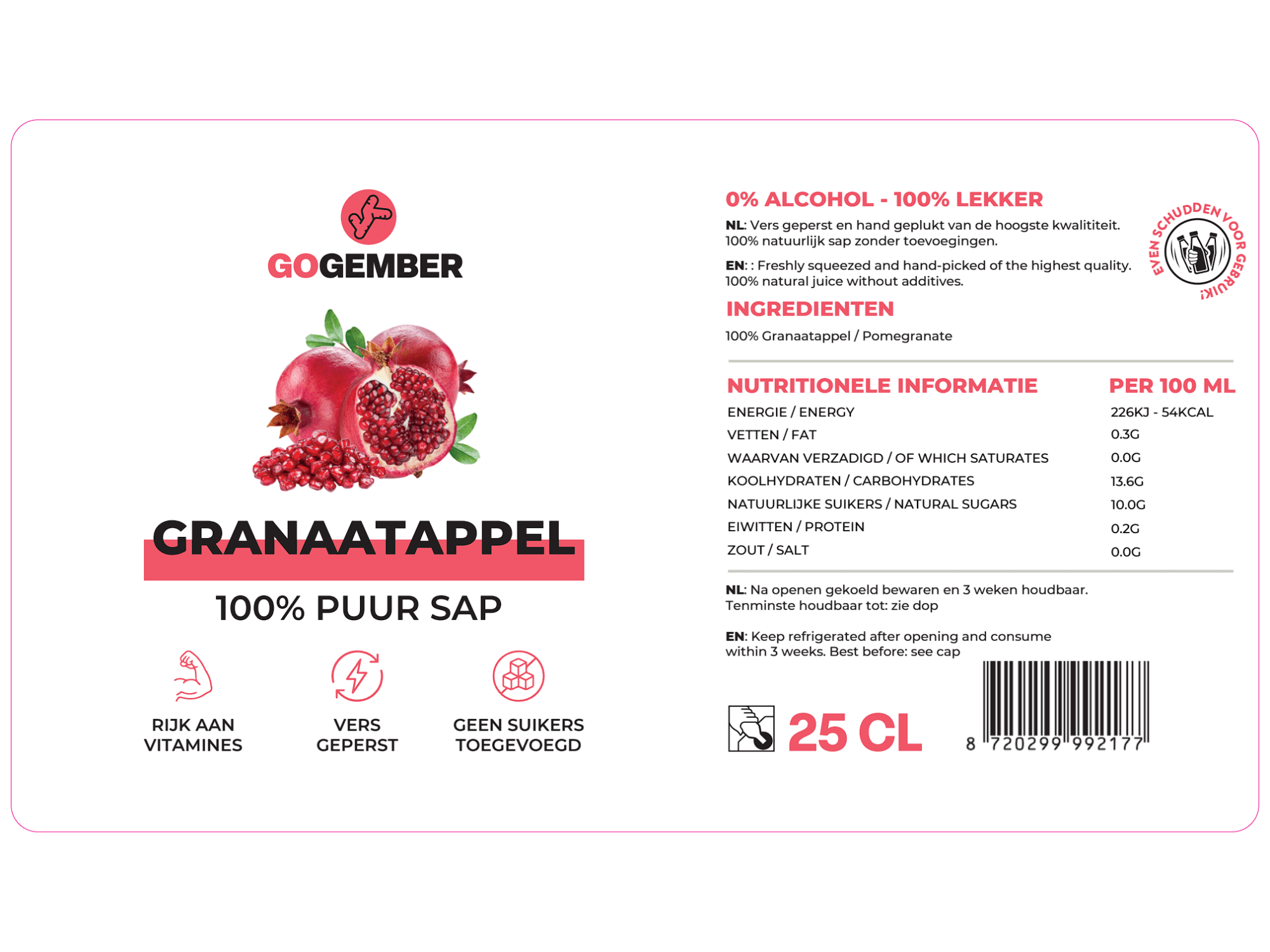 5x GRANAATAPPELSAP
