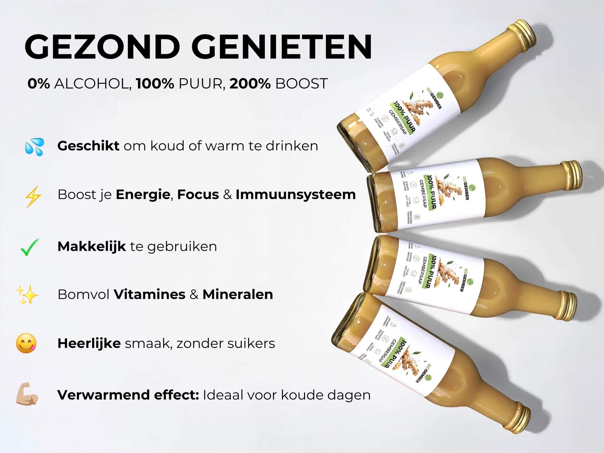 100% PUUR GEMBERSAP - VOOR MANNEN